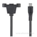 Panel Mount Micro USB Cable